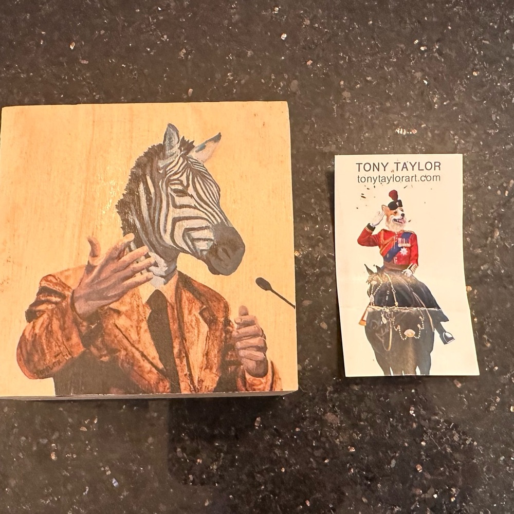 Zebra Head Art Block